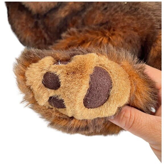 Vintage MJC International Plush Bear Brindle Brown Bear Belly 18” laying 1992 - Picture 3 of 10